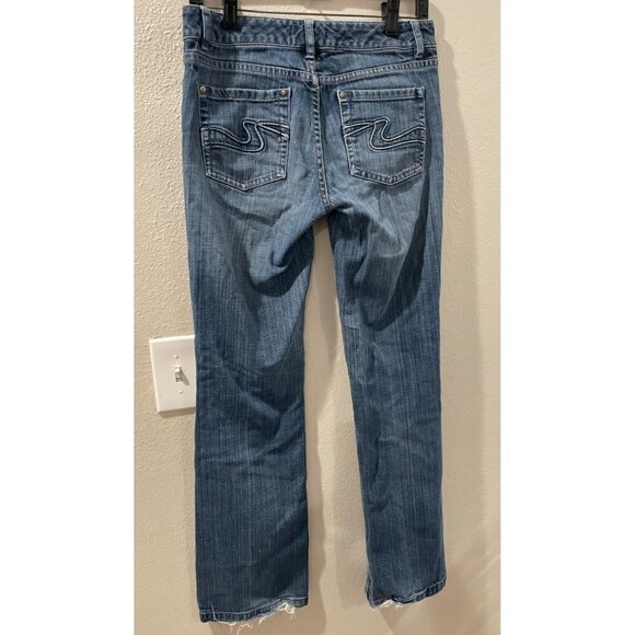 WHITE HOUSE BLACK MARKET WOMEN'S JEANS GLAMOROUS BOOTCUT DENIM SIZE 4R - Picture 4 of 9